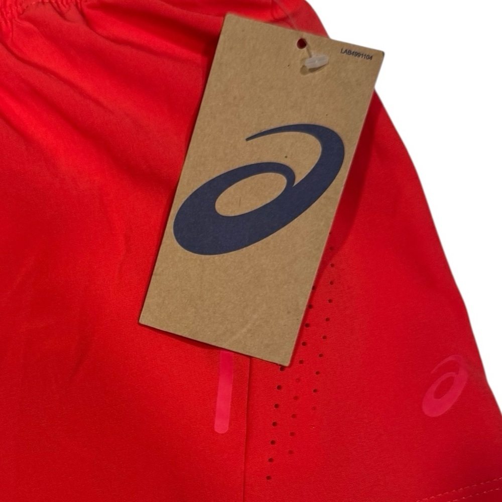 ASICS 2-N-1 Short Built In Short Secure Pocket Activewear Running Coral NWT XS - Picture 9 of 12